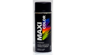 Эмаль-аэрозоль Maxi Color термостойкая черная, 400мл2